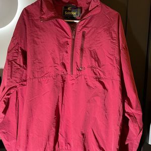 Vintage 90s solstice red windbreaker jacket